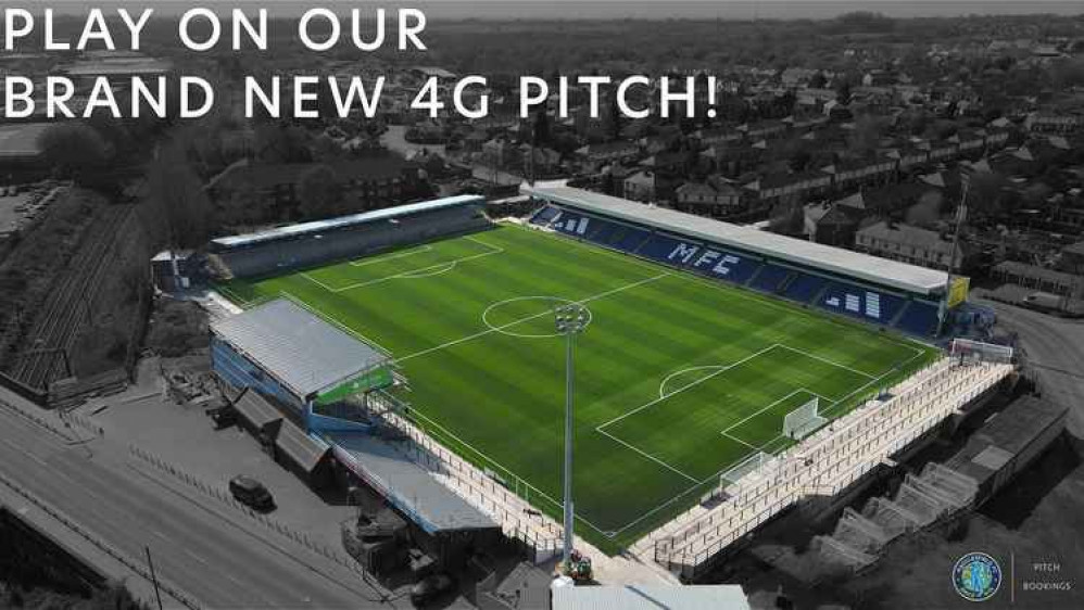 You can now request to play on the pitch before Macc's first ever game. (Image - Macclesfield FC)