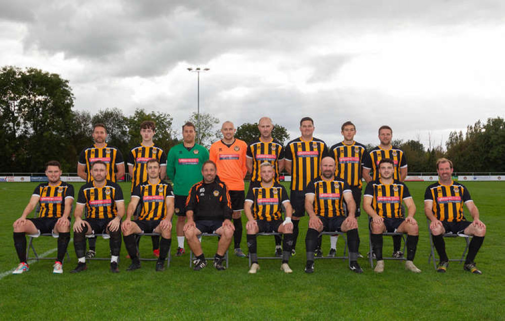 Axminster Town Reserves squad line up before their 7-1 victory over Ottery St Mary Axminster Town Reserves squad line up before their 7-1 victory over Ottery St Mary