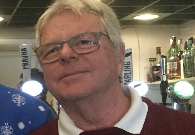 Pictured is Mick Swann, Axe Cliff's winning team captain of the Axe Waltz, celebrating on the 19th as he only does.Photo by Brian Thompson