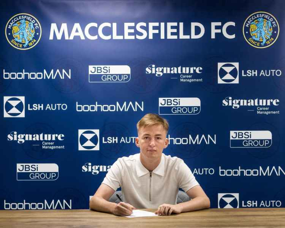 Goalscorer Kieran Curtis has agreed terms ahead of the 2021/22 season. The length of his deal with Macclesfield FC is unknown. (Credit - Macclesfield FC) Goalscorer Kieran Curtis has agreed terms ahead of the 2021/22 season. The length of his deal with Macclesfield FC is unknown. (Credit - Macclesfield FC)