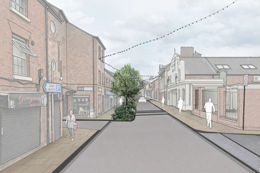 Chestergate East is also in need of some TLC, which is currently a hotspot for potholes. It will have new green space if these plans go ahead. (Image - Cheshire East Council)