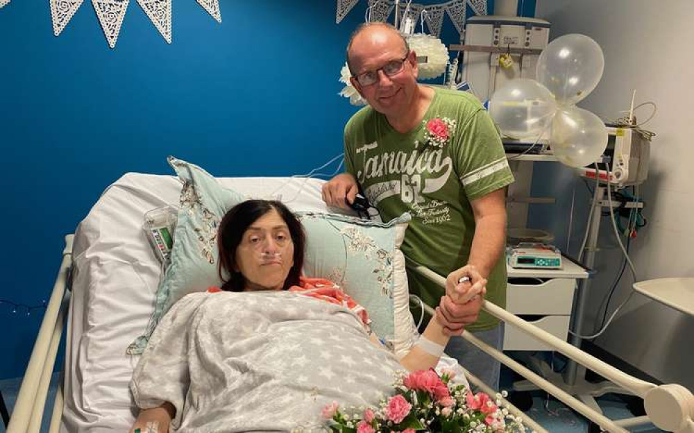 The pair were married at Royal Stoke's Emergency Department. Image credit: UHNM NHS Trust