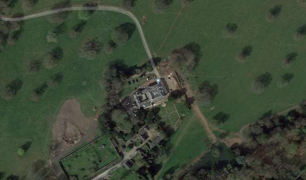 An aerial view of the home and grounds. Image credit: Google