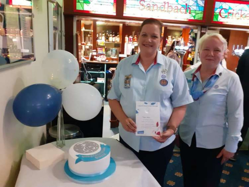 Claire (left) with Kathryn Qattan, Deputy Chief Commissioner, North West