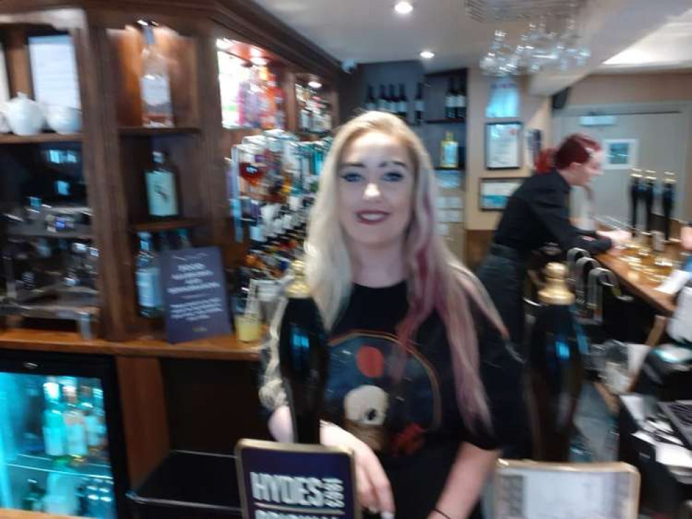 Kayleigh Marnie, trainee assistant manager at the Cheshire Cheese