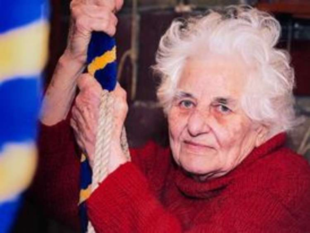 Doreen Edwards who tolled the bells at St Mary's Church in Sandbach until she was 92