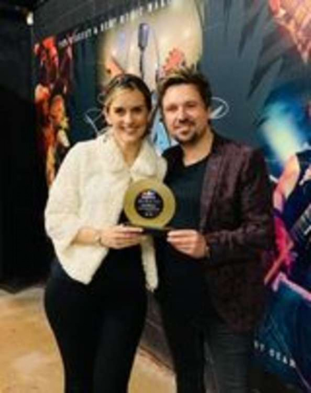 Rob Wheeler collecting his Songwriter of the Year award with fiancee Rebecca Powell Rob Wheeler collecting his Songwriter of the Year award with fiancee Rebecca Powell