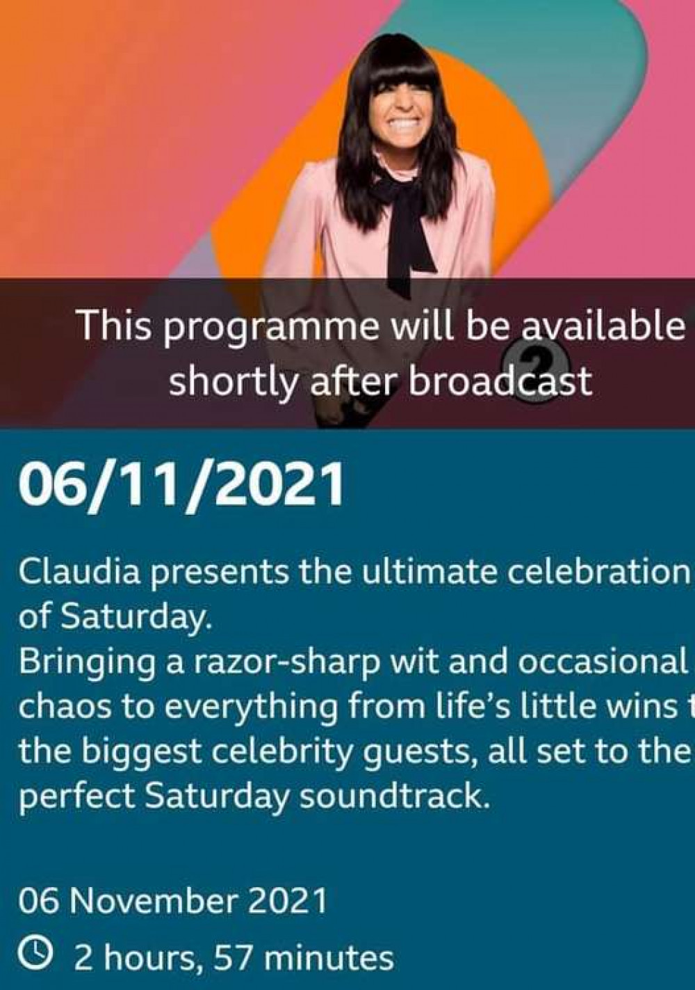 Photo: BBC Radio 2      Mark Farrugia is due on Claudia Winkleman's Radio 2 show on Saturday 6th November