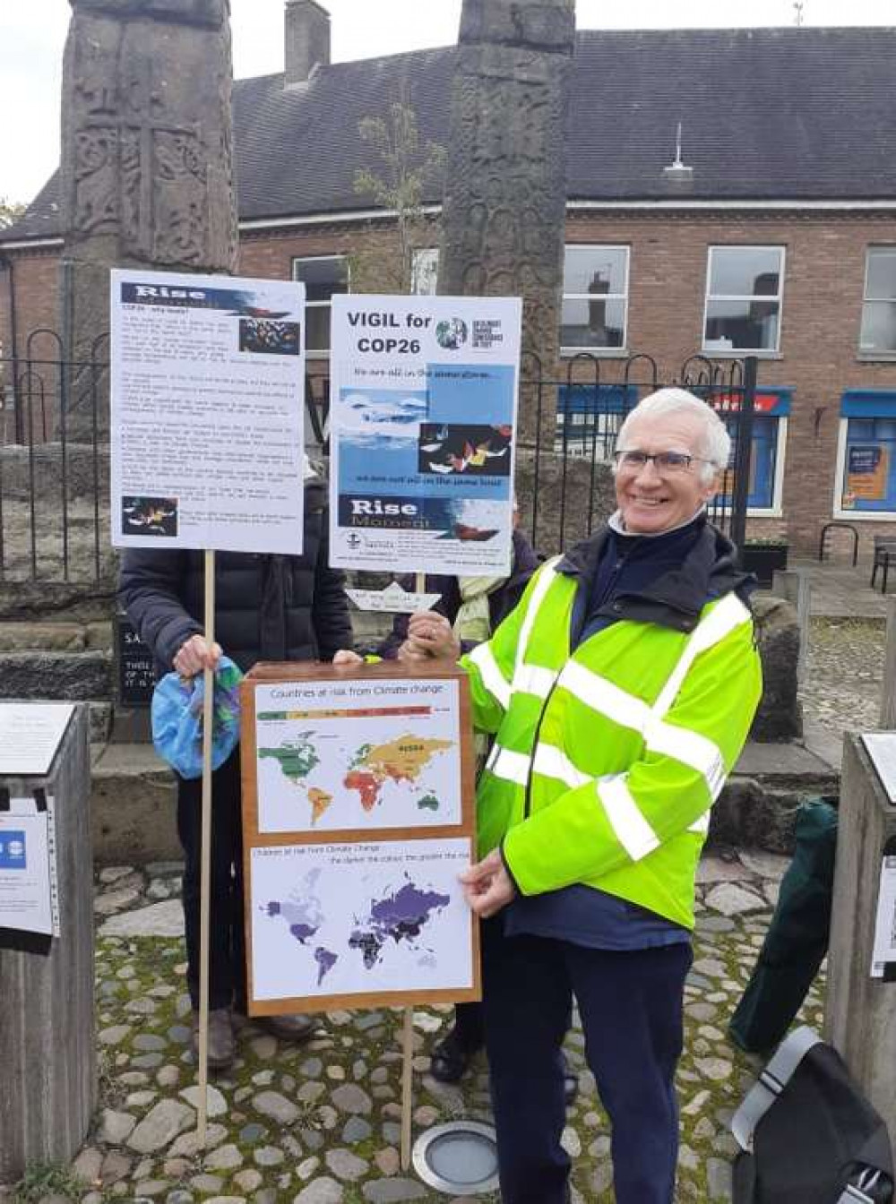 Sandbach Justice and Peace group spokesperson Mark Thompson at the vigil