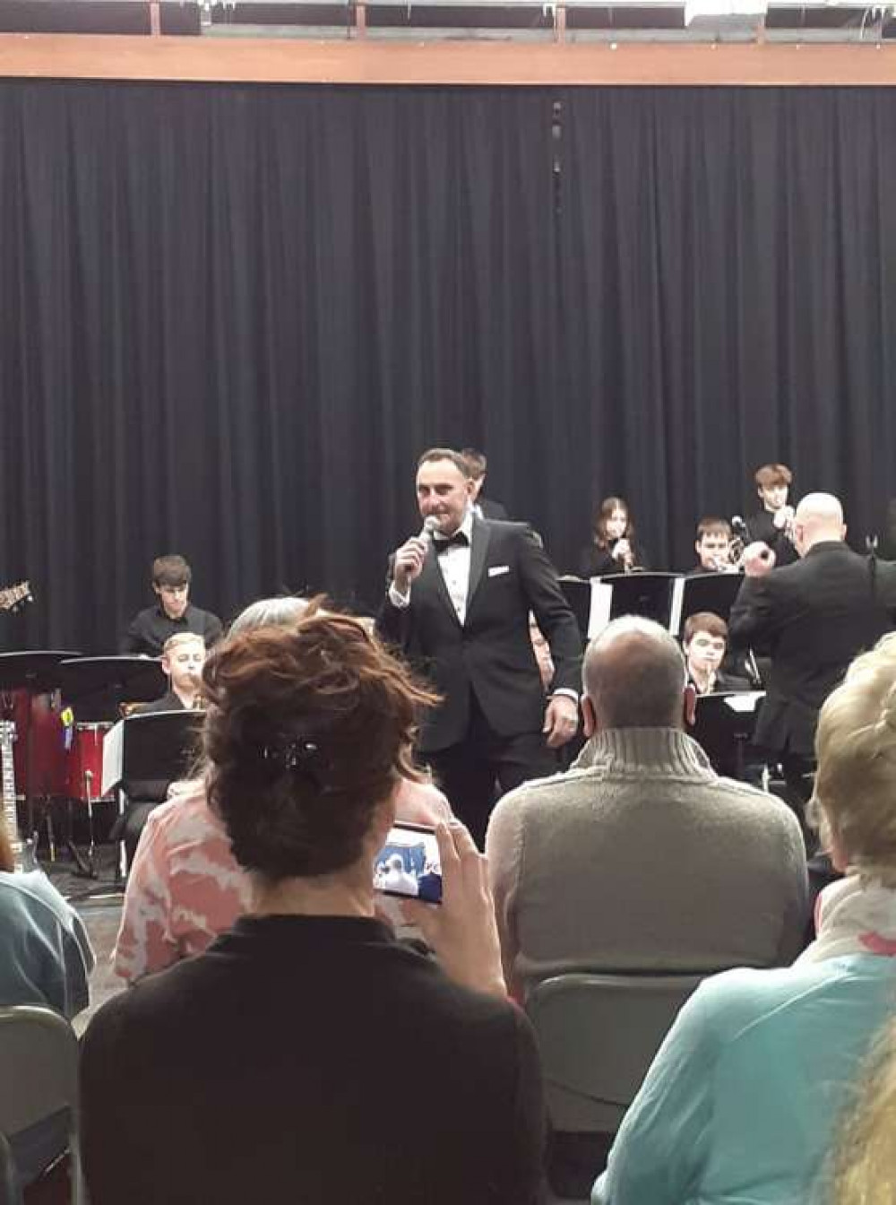 Matt Ford at Sandbach School last night in the first of his two concerts