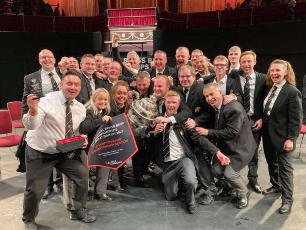 Band members pictured after being crowned 2021 National Champions in London last month