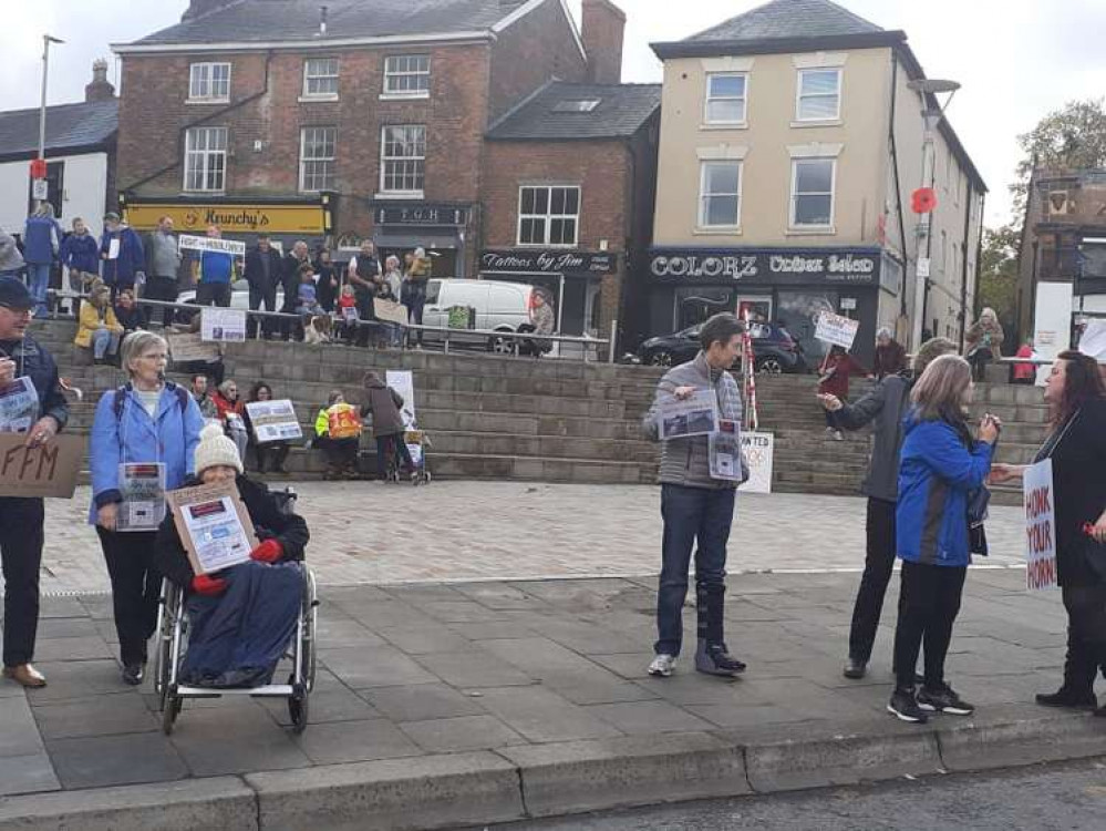 Protest in Middlewich on Saturday