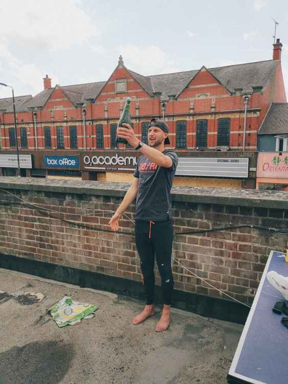 Hampton celebrating after running 110 miles in 24 hours in June