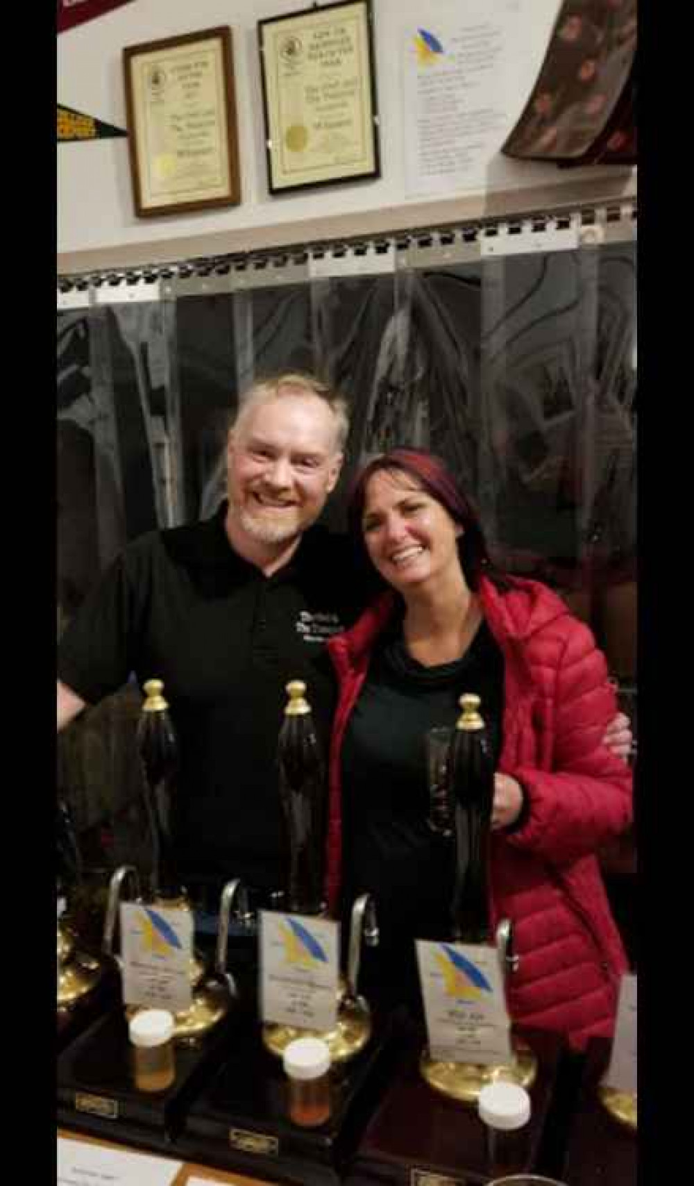 Fellow co-owner, Paul Nock, now has another reason to smile, as Ealing Council has deemed The Owl & The Pussycat a brewery shop and can now serve takeaway beer. Picture is pre-COVID