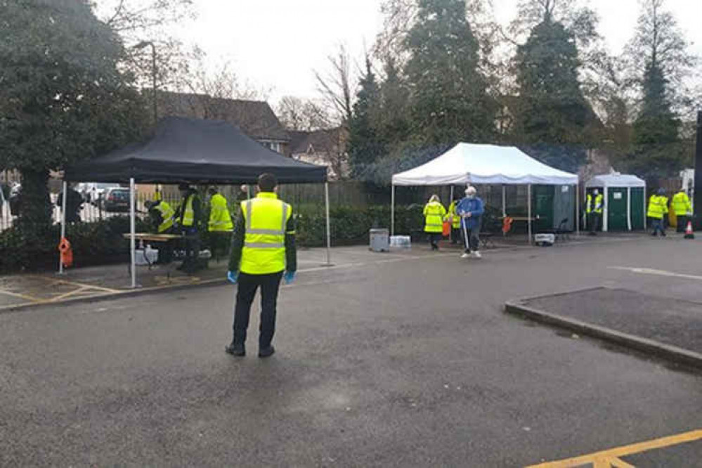 Dean Gardens car park test centre. Image Credit: Ealing Council