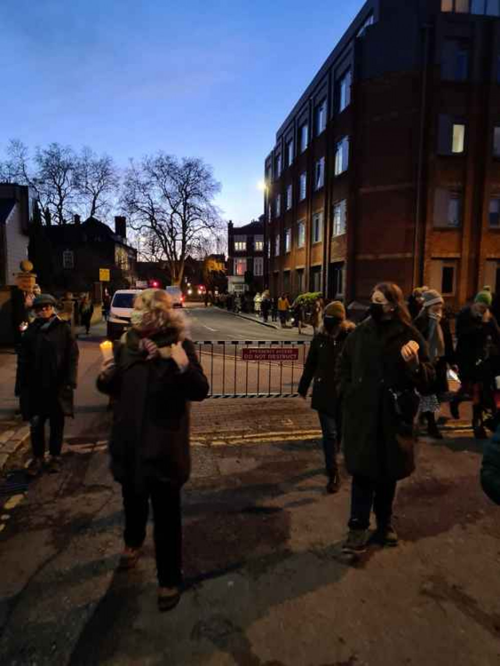 The walk was officially cancelled, but residents still decided to walk the route