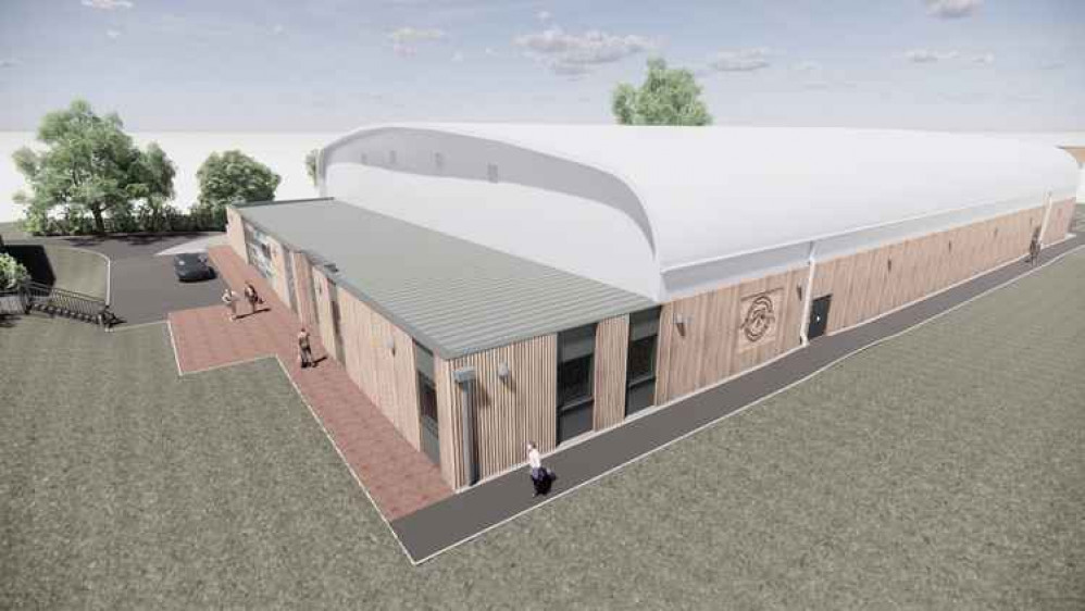 It will feature a junior rugby and football pitch, along with three indoor cricket lanes. Image Credit: Collinson Construction