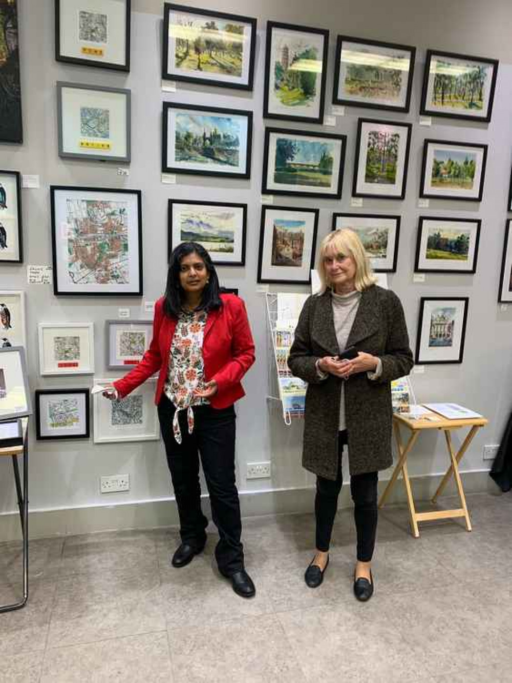 Rupa Huq with Ealing map artist, Max Panks