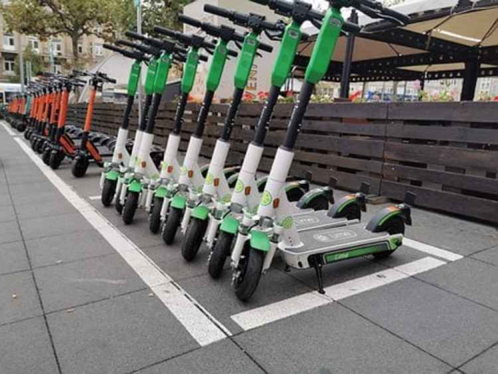 Between 60 and 150 e-scooters will be available to rent throughout the borough