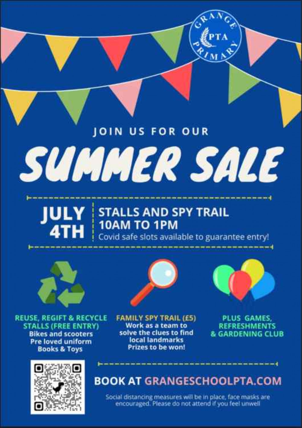 The Summer Sale will take place this Sunday at the school's car park on Church Gardens between 10am-1pm. Image Credit: Grange Primary School PTA