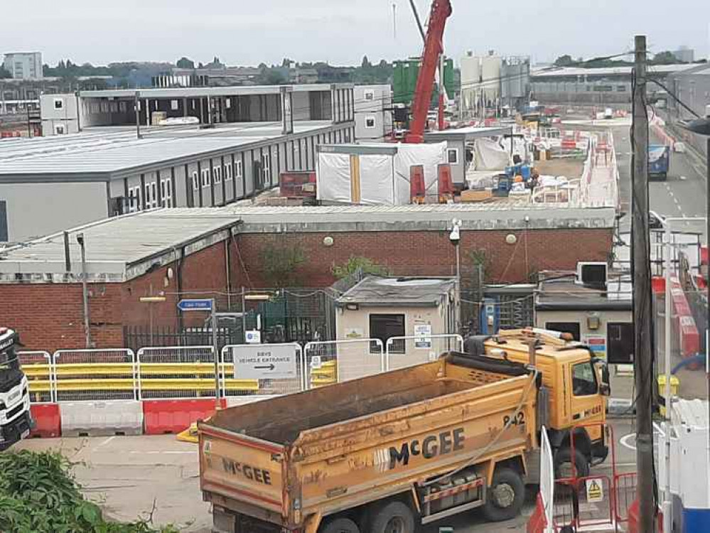 View of Old Oak Common station building site on HS2 site from Wells House Road in North Acton. Image Credit: Julia Gregory