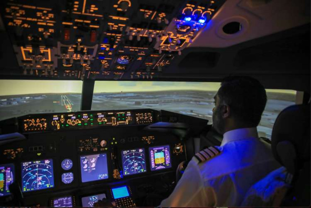 People will get the chance to spend 20 minutes in the flight simulator 'flying' the plane. Image Credit: FlightPad