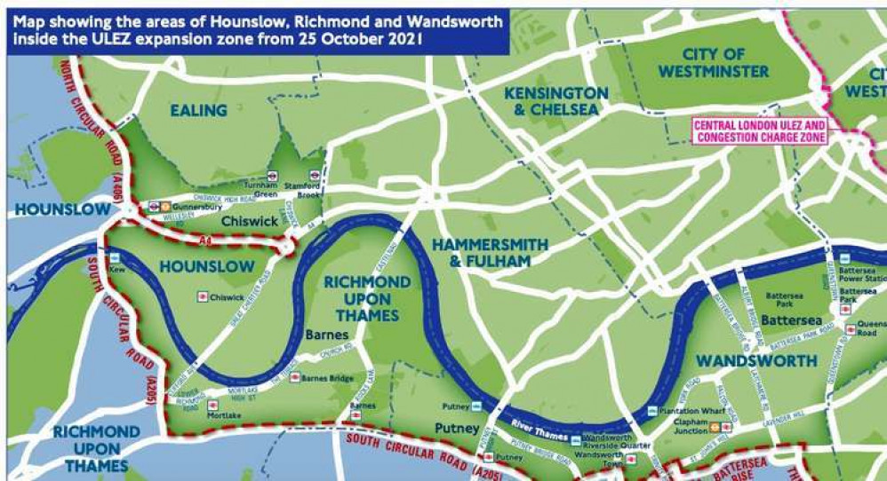 Areas in Park Royal, Acton, Chiswick and Ealing Common and up to the A406 north circular will be included. (Credit: TfL)