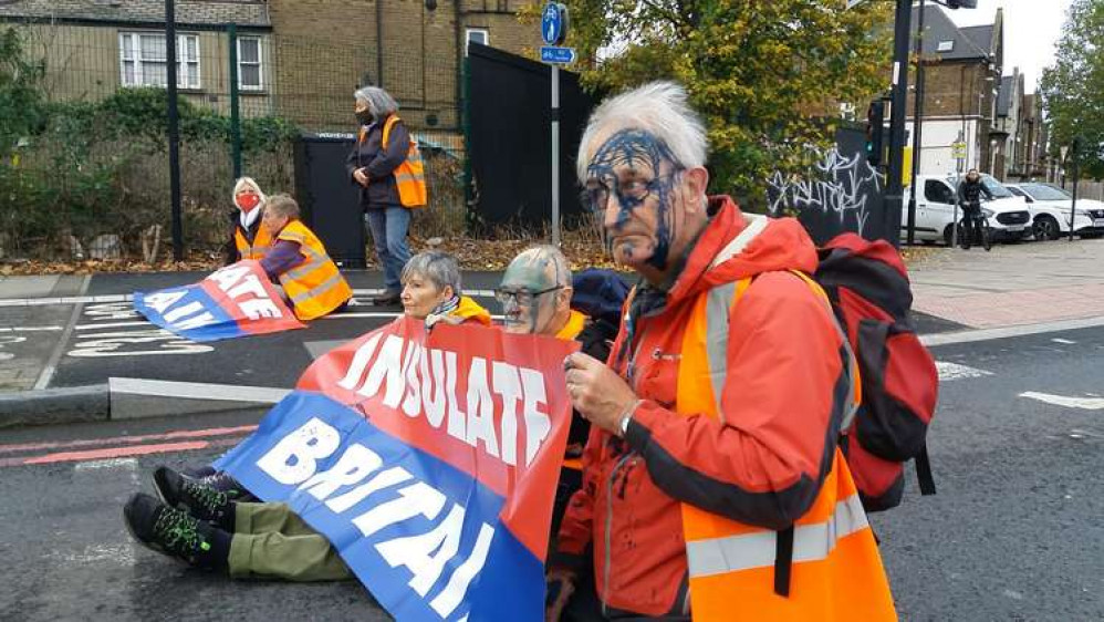 blocked traffic near Gypsy Corner on the A40 in North Acton. (Image: Insulate Britain)