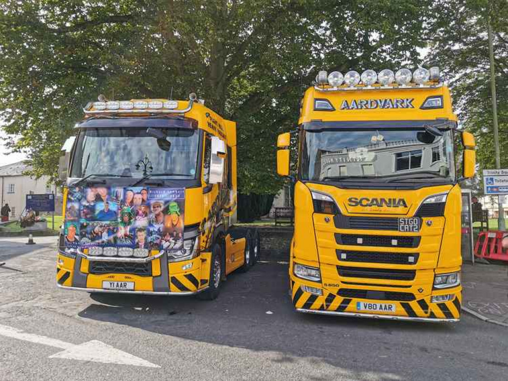 Richard's beloved Aardvark trucks in Axminster