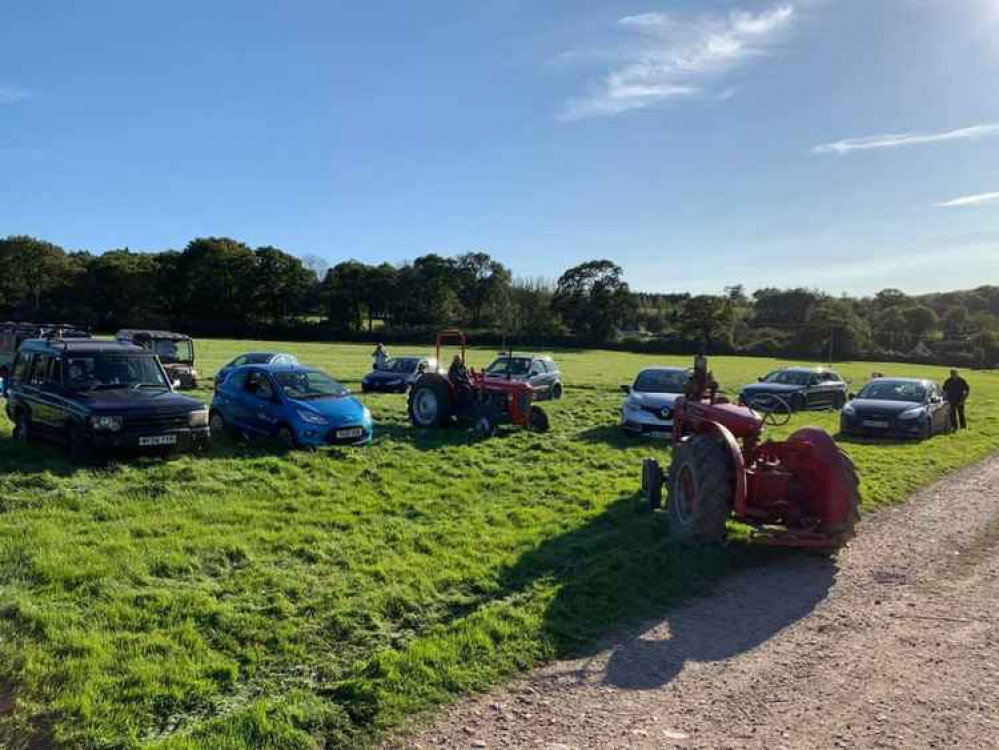 A number of tractors also joined in the Harvest Festival service