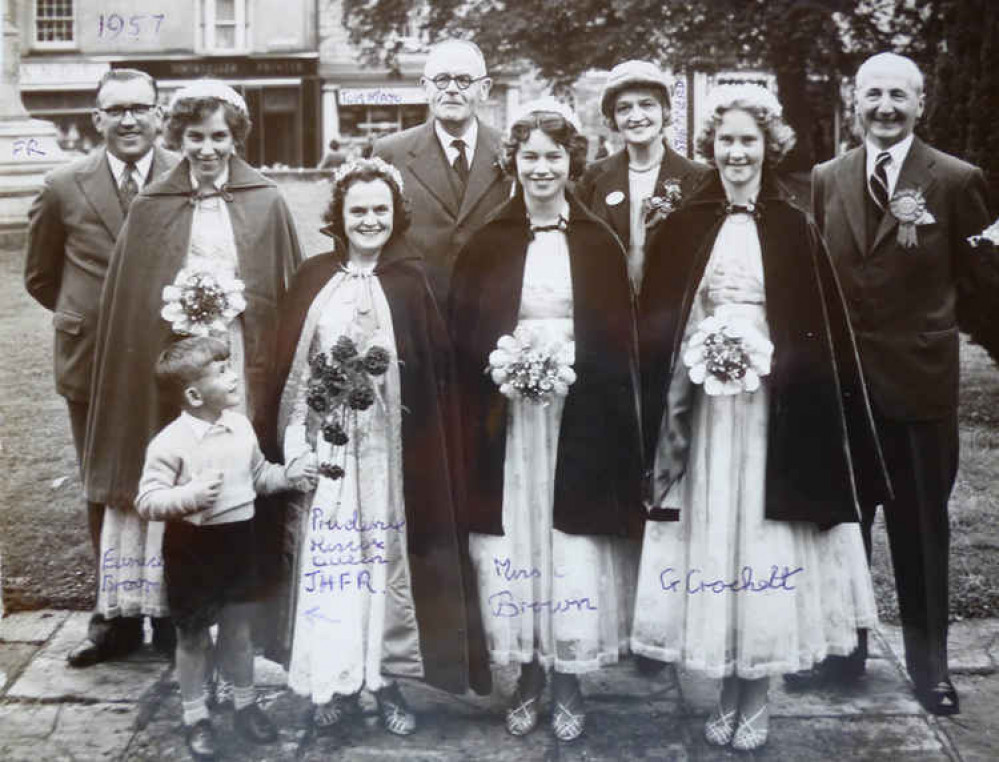 The carnival royal party in 1957