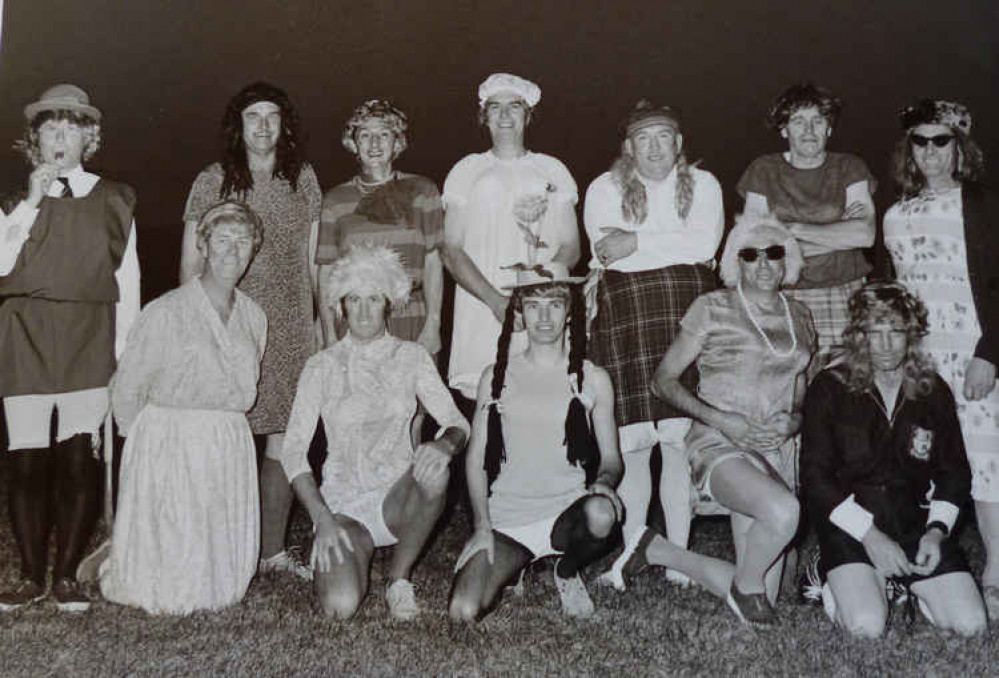 A carnival football match in 1971 - can you name the players?