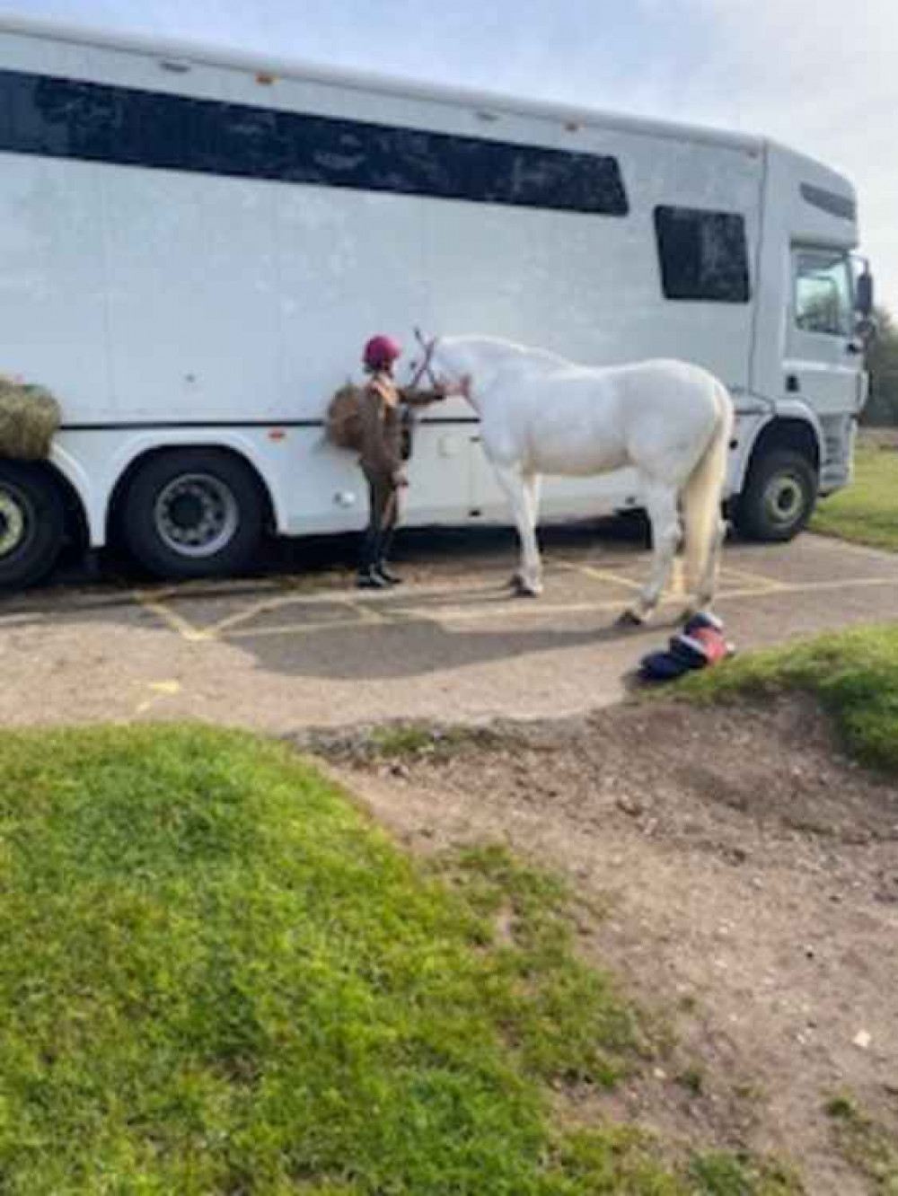 Lifeguard soldier with her horse, Phantom