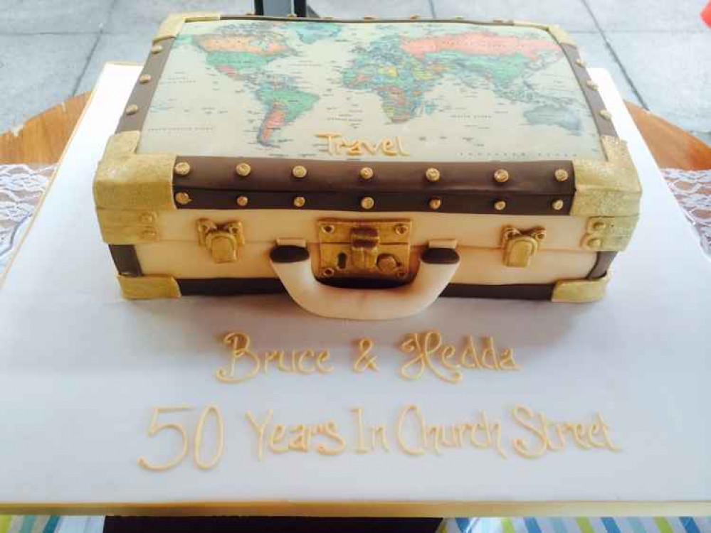 An apt cake for the company's 50th celebrations!