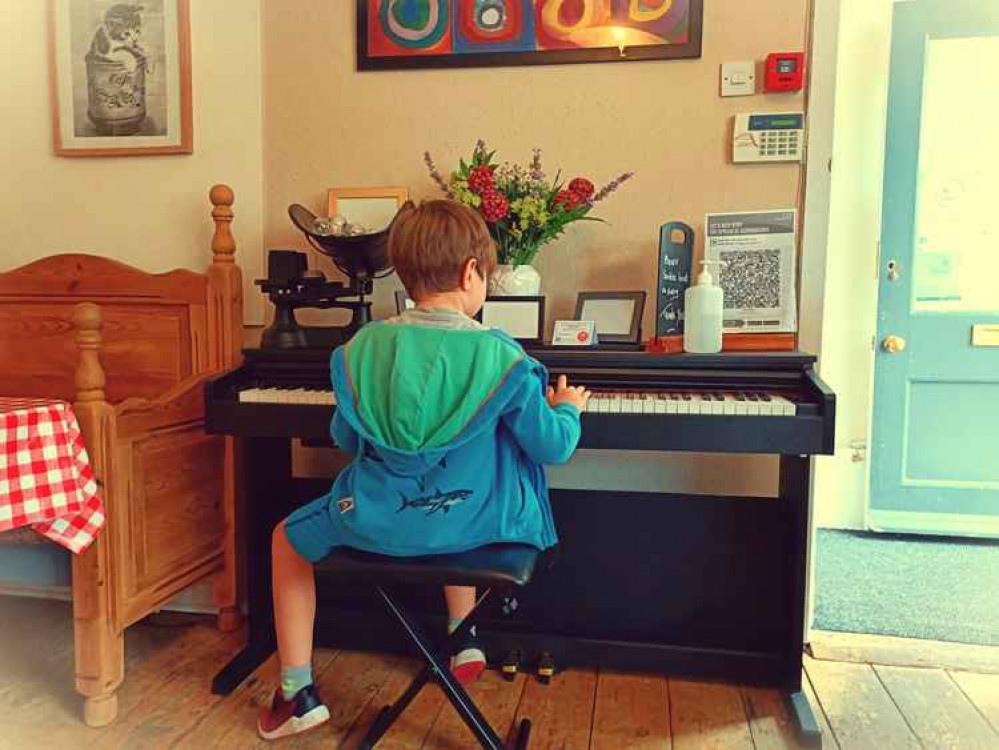 Ric's Kitchen houses what is thought to be the only public piano in Axminster