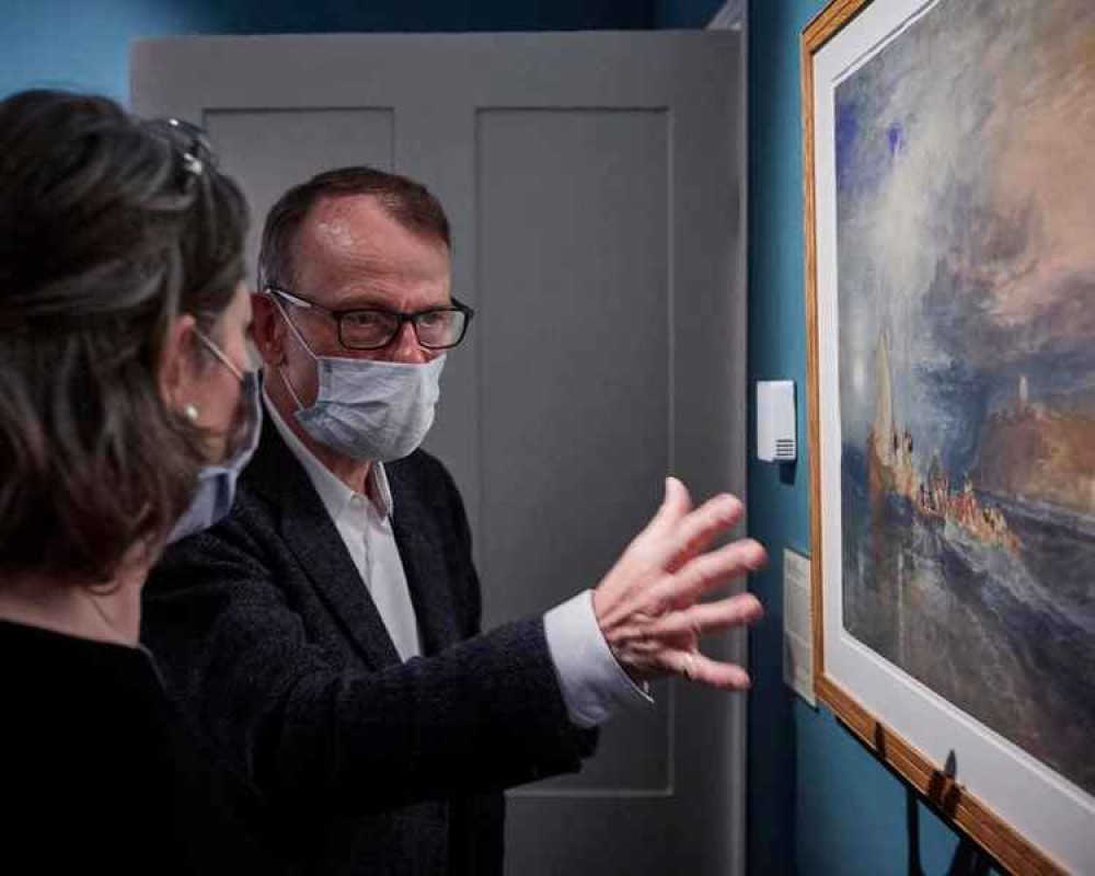 Andrew Marr opened the new exhibition at Turner's House