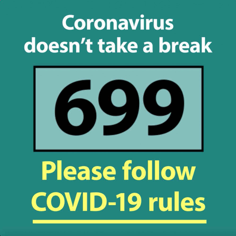 A still from the campaign video, showing the number of coronavirus cases rising in the South West