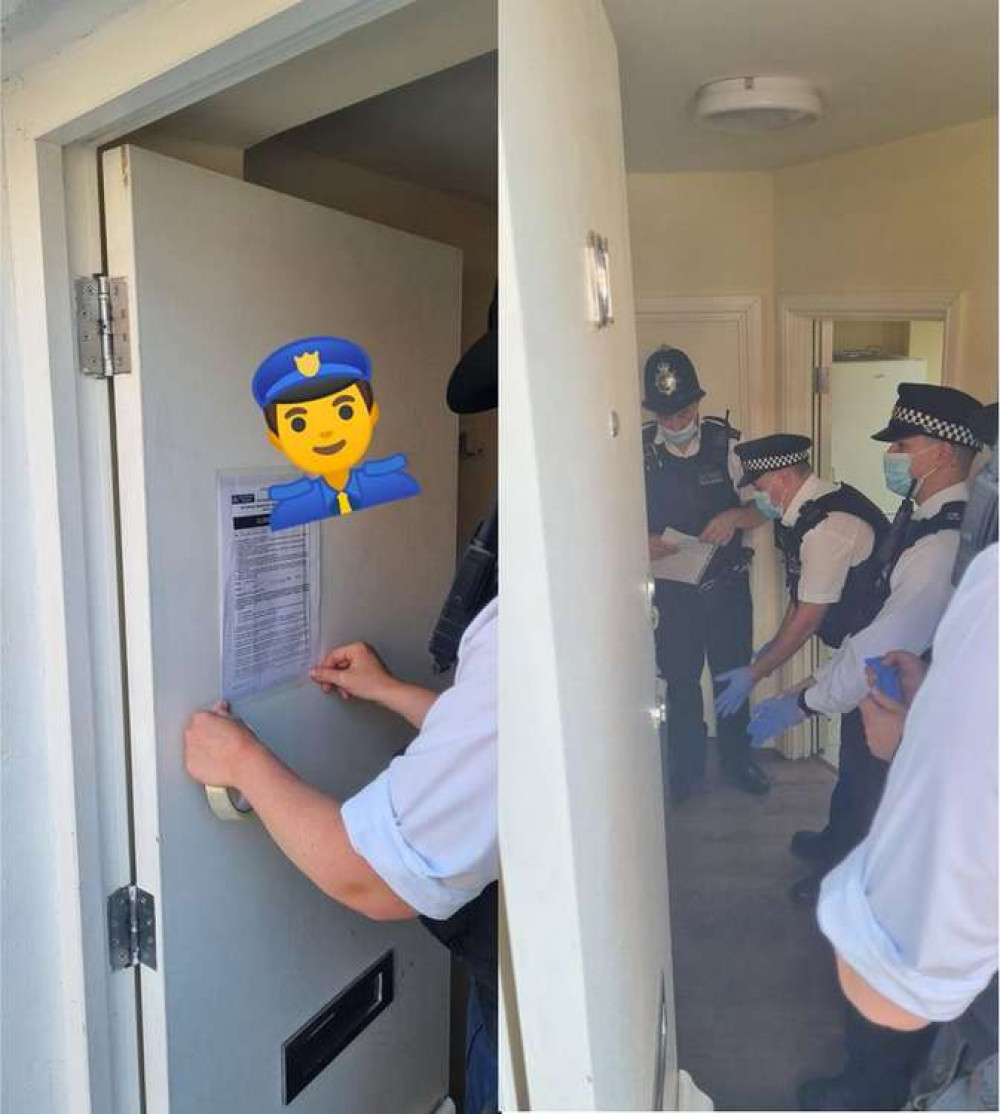 Twickenham Riverside neighbourhood team issued a Closure Notice to the residents today (Image: Richmond Police @MPSRichmond)