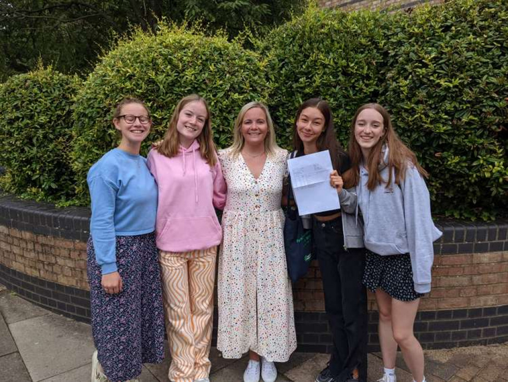 Celebrations all round for Y11 (Image: Orleans Park School)