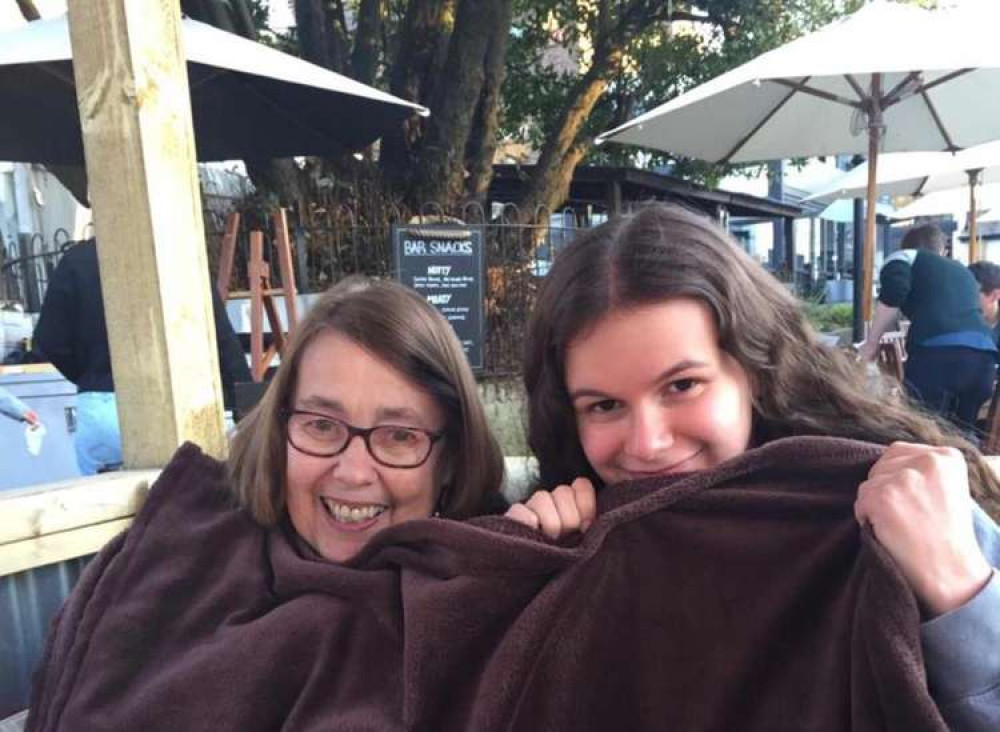 Twickenham teen Alice Lilley (right) is taking on a sponsored silence after her grandma Olive George (left) was diagnosed with MND. Visit Alice's justgiving page to donate (Image: Alice Lilley)