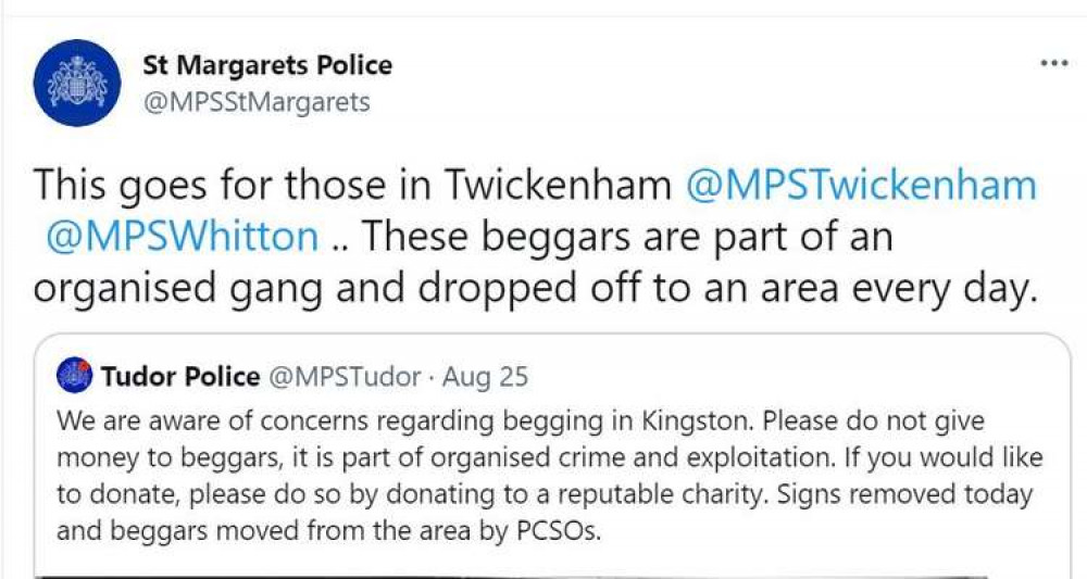 Police warn residents to be wary. Credit MET Police.