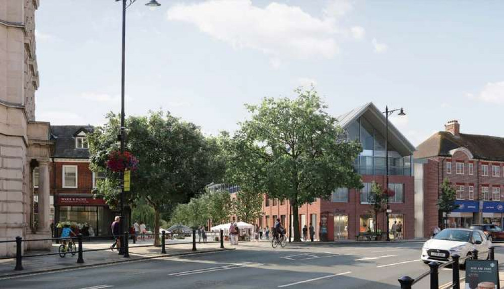 The view from King Street towards the new look riverside. Credit: Richmond Borough Council.