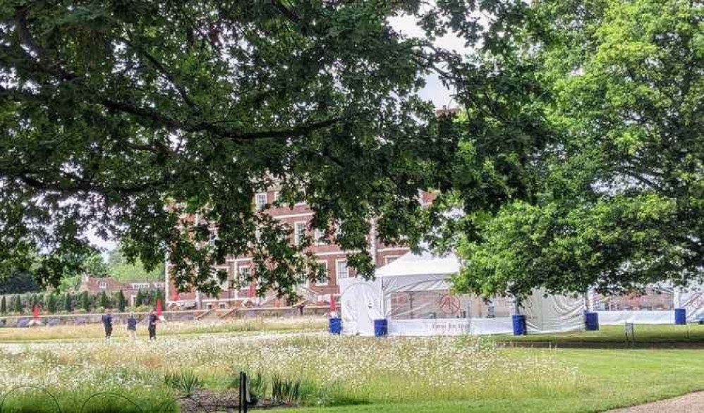 The popular BBC show's marquee was located on the other side of the stately home (Credit: Nub News)