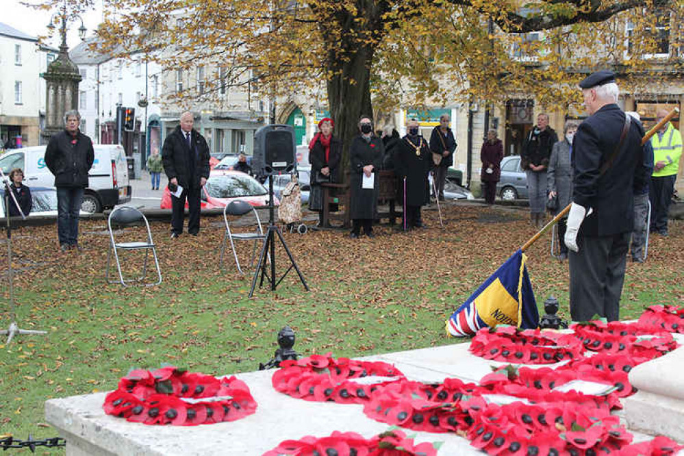 A socially-distanced service was attended by residents at the Minster Green