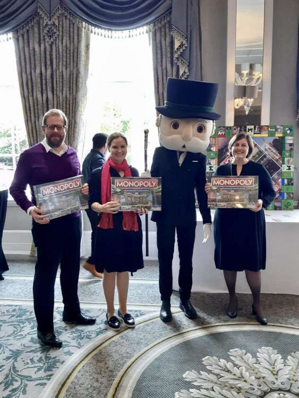 Team from Ruils delighted to feature on the Monopoly board.