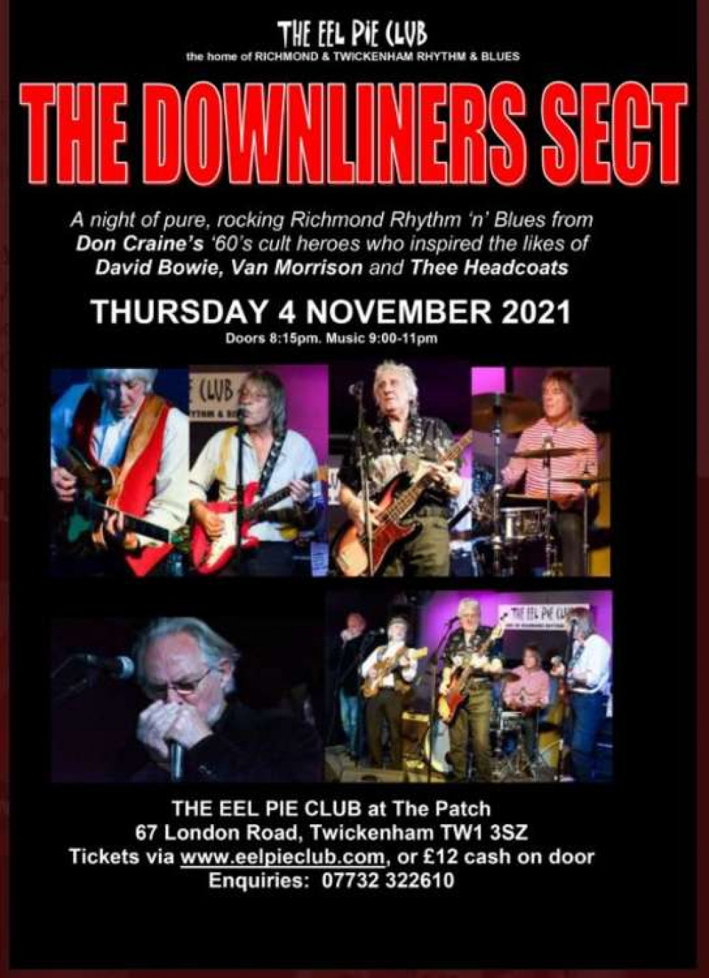 The home of rhythm a blues  in Twickenham and Richmond present The Downliners Sect tonight – Thursday.