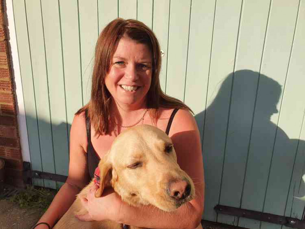 Kimberley Jones with her loveable labrador Buddy