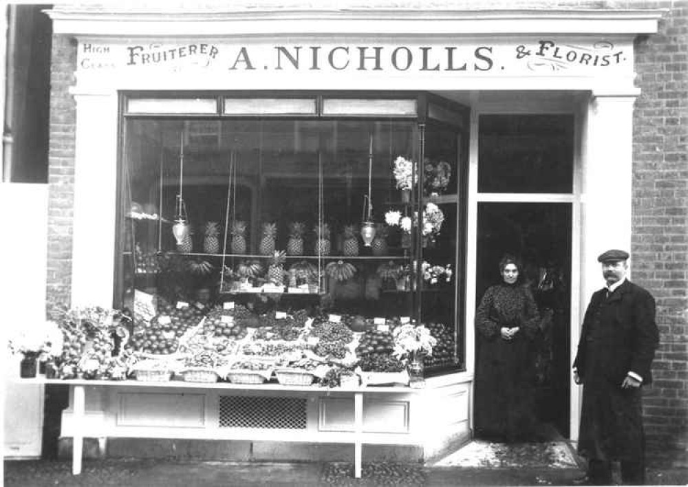 Frozen In Time: A Nicholls, fruitier and floristry shop, Hitchin, 1900