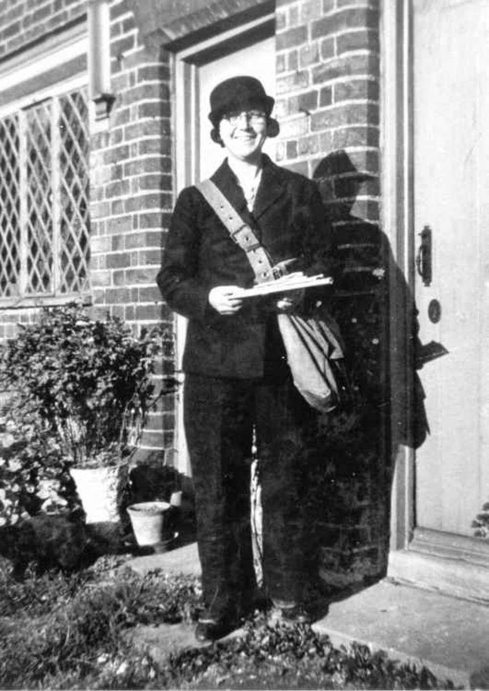 Frozen In Time: Hexton postwoman, Mrs Katherine Francis, taken during the Second World War