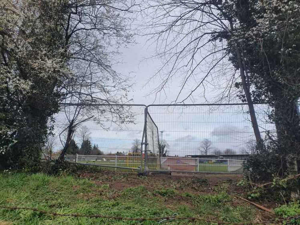 Hitchin Town FC have removed their iconic Top Field fixture board - here's why. CREDIT: @HitchinNubNews